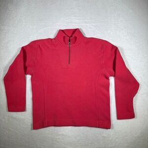 Tommy Bahama Red Cotton Spandex Quarter Zip Pullover Sweatshirt Mens Size M